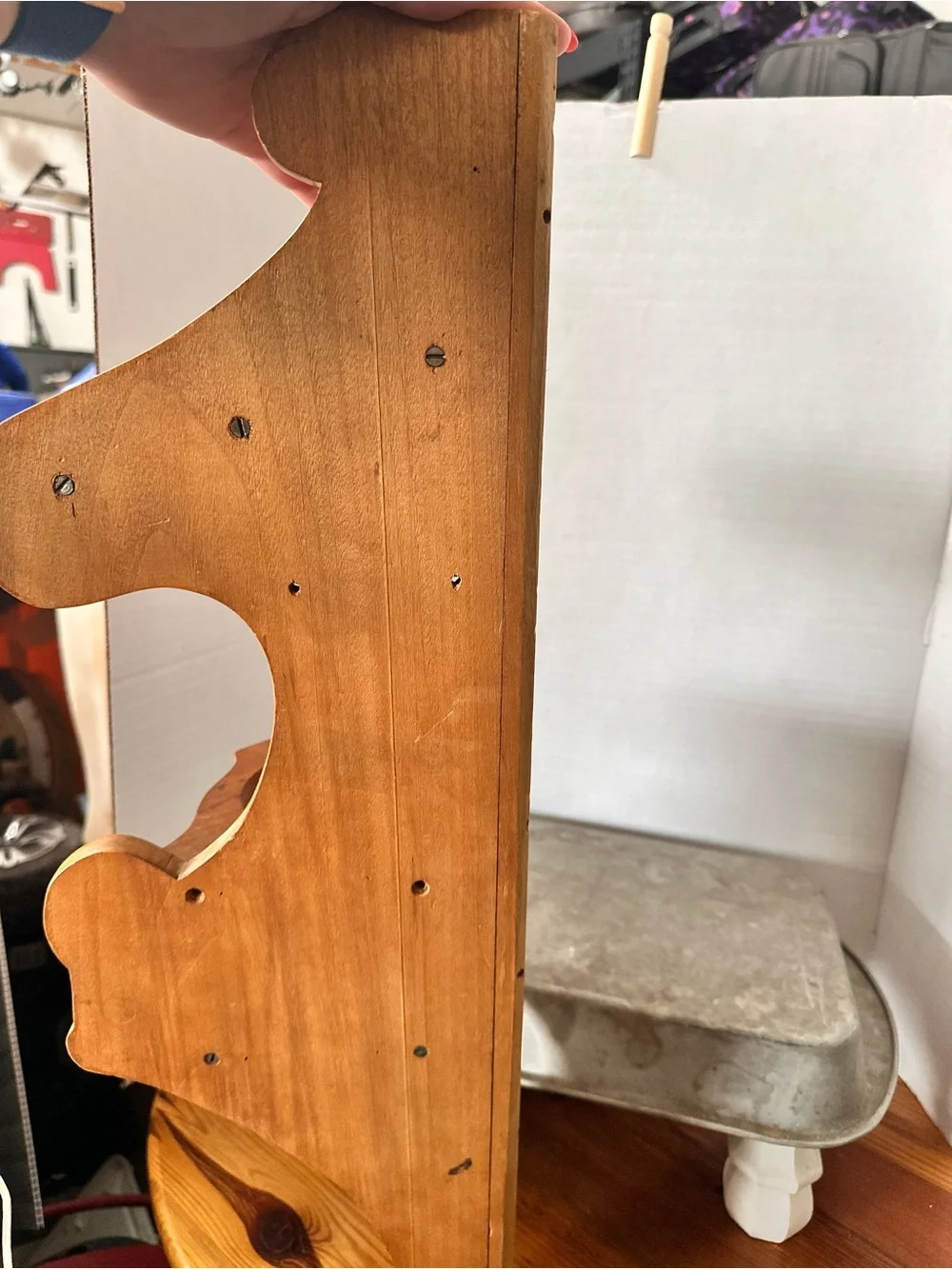 Classic Wooden Corner Display Shelf in Honey Brown